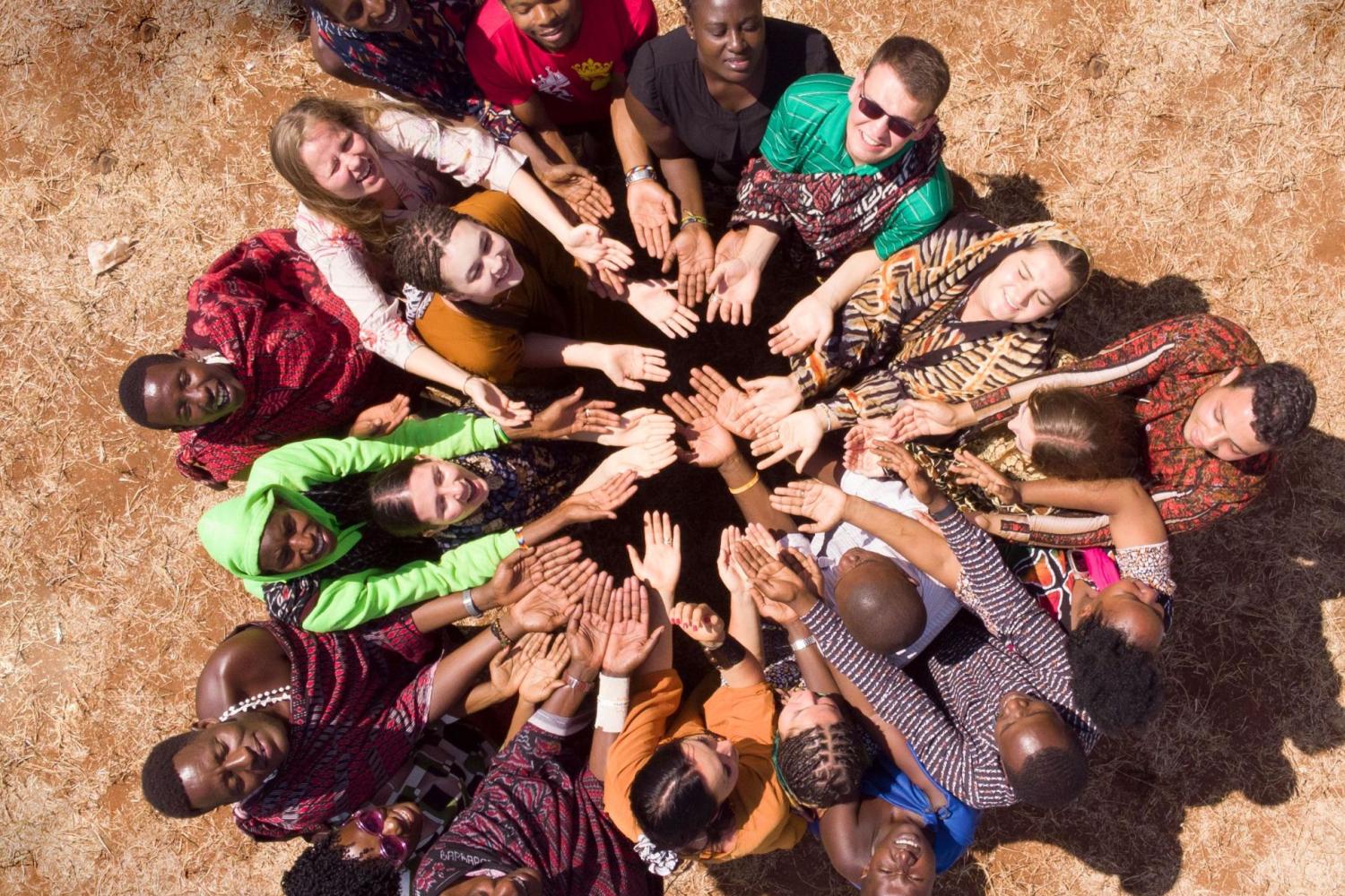 Hands in a circle 