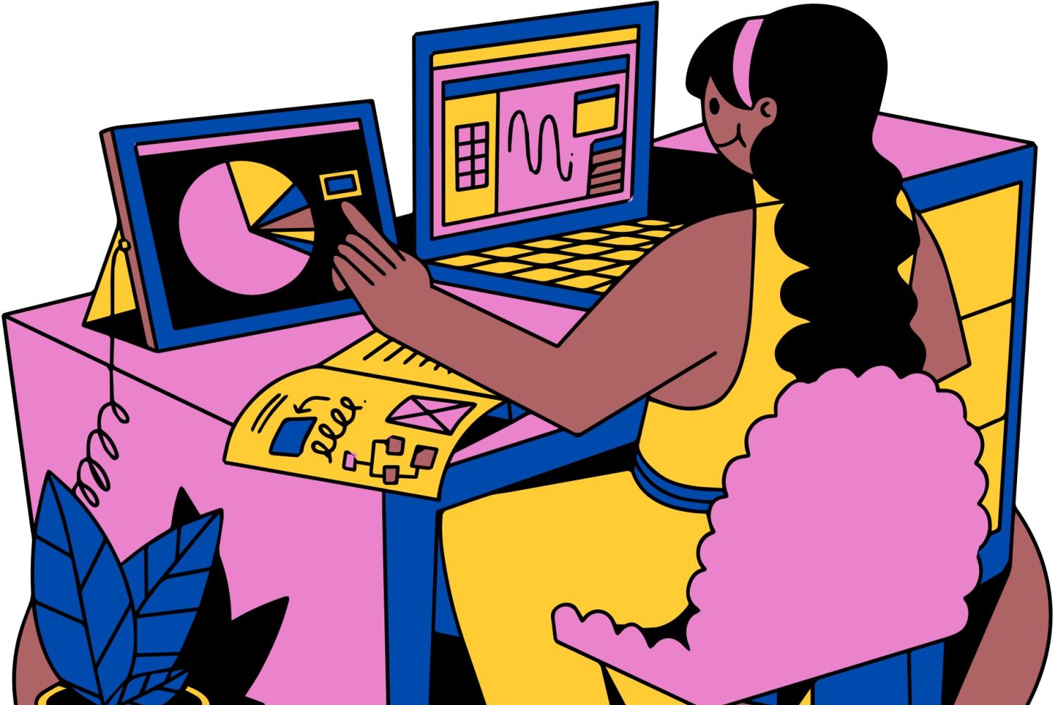 Carton Image of Individual Calculating Data