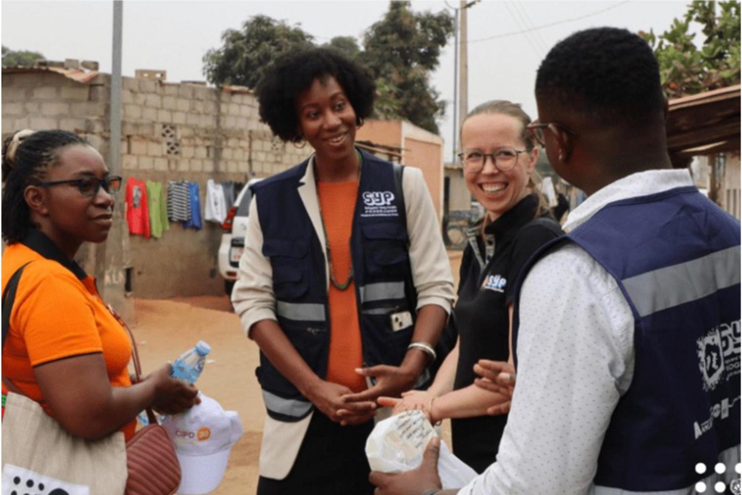 Three Aid Workers with individual