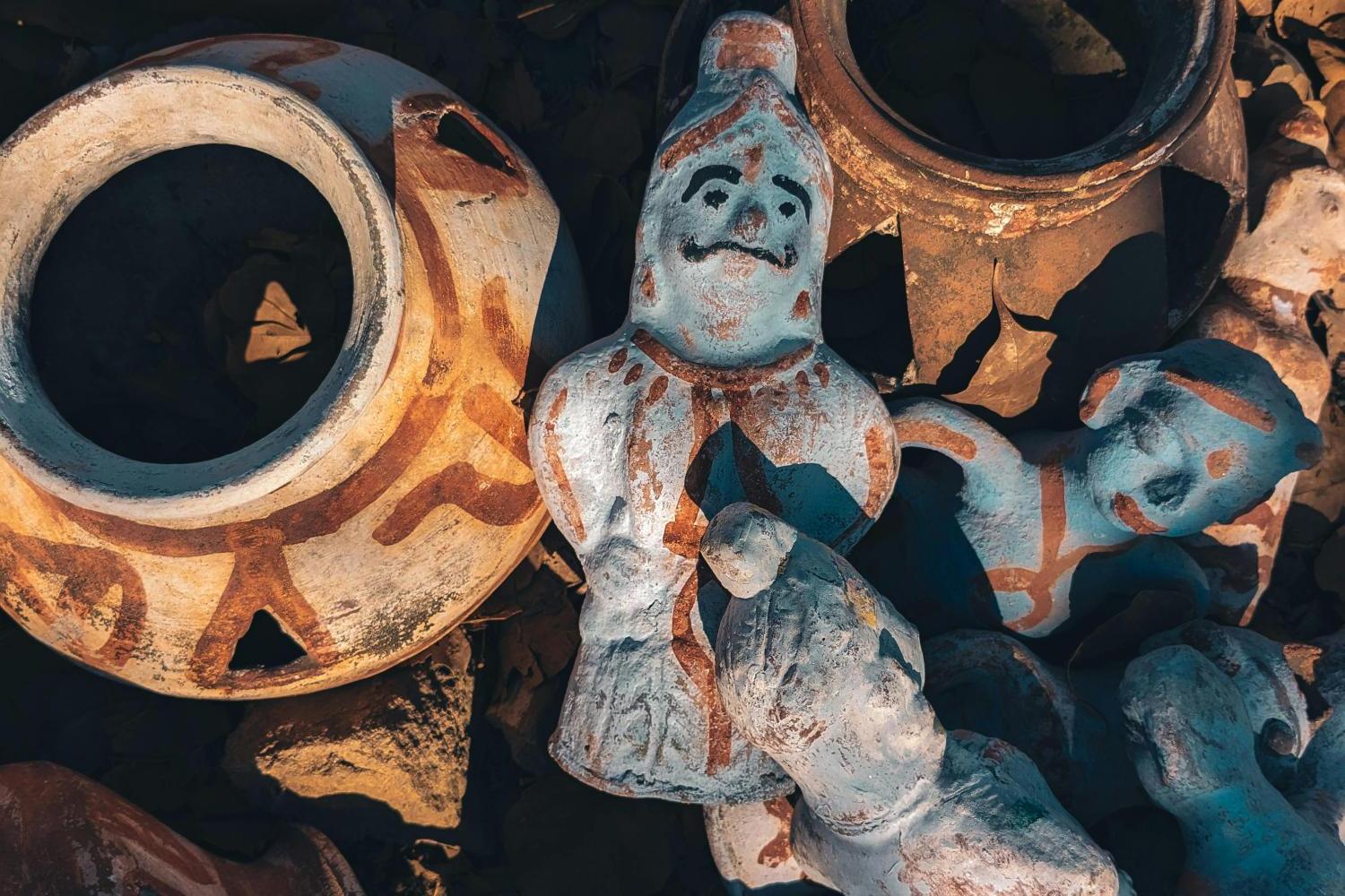 various colorful artifacts