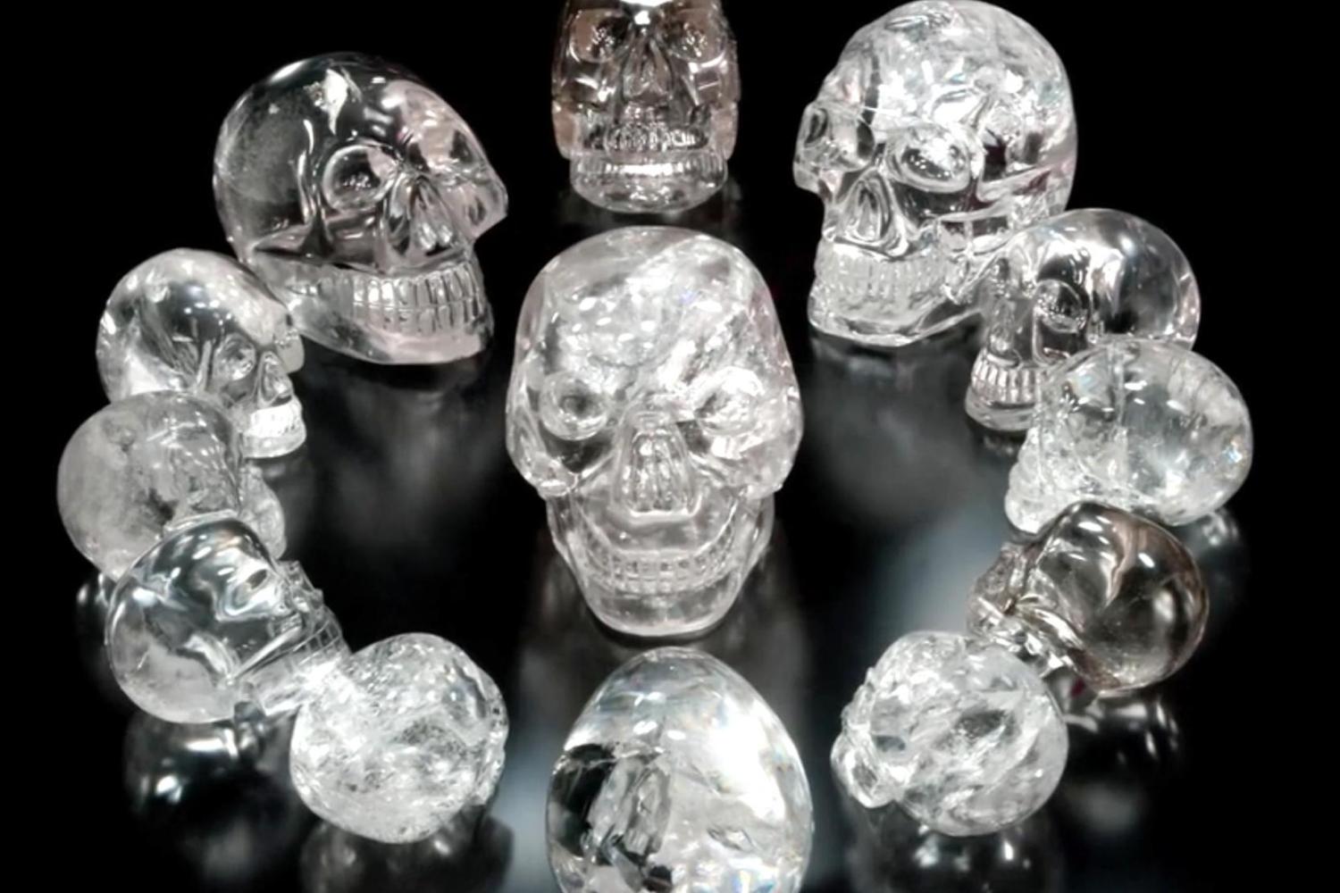 Skulls in a circle surrounding a single skull