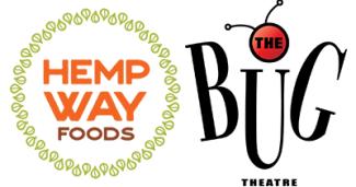 logos for Hemp Way Foods and Bug Theatre