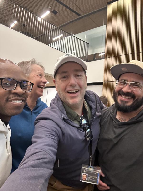 Colorado Coalition for Higher Education in Prison researcher Michael Clifton, REMERG Director Carol Peeples, UCD PEP Director SJH, and UCD PEP Advisory Board Member Manuel Sisneros.