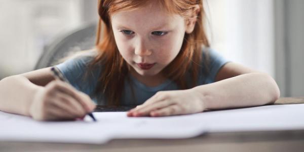 Girl writing