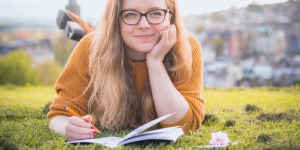 Girl writing