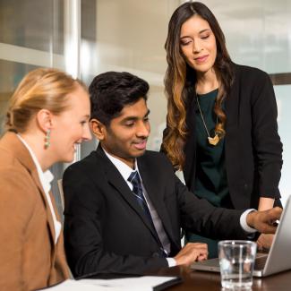 3 diverse people in the workplace