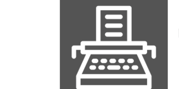 Logo of the Adjunctification Journal, a typewriter Icon