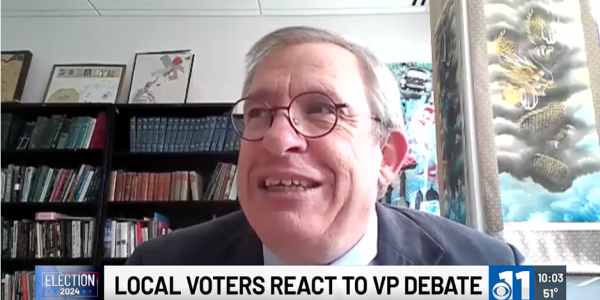 Political Science faculty on news interview