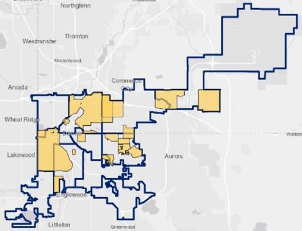 map of denver COI from the project