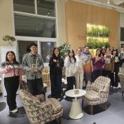 students and faculty participate in a book club in Beijing, China