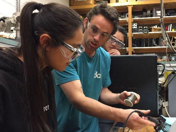 Students in a science lab 