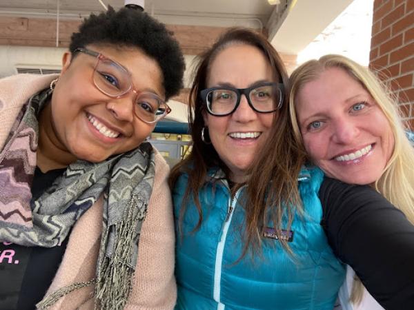 Picture of three women at institute