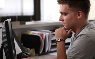 Student at Computer