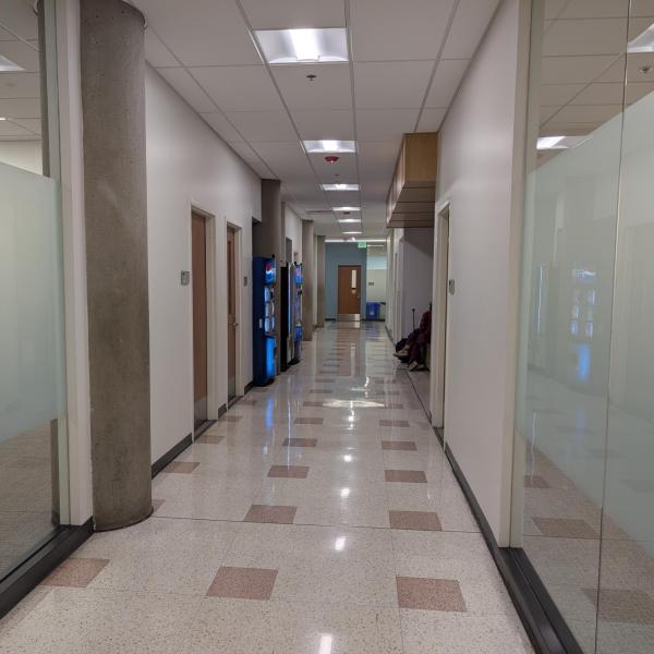 Hallway between classrooms