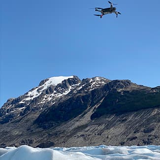 a CU Denver Drone over Patagonia