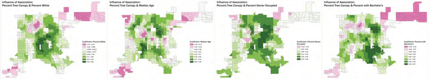  percent white, median age, owner-occupied homes, and percent with bachelor’s degrees.