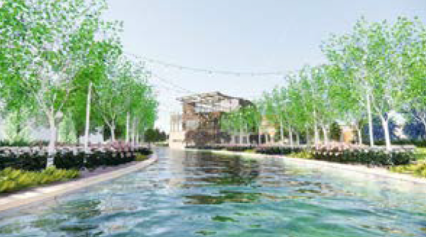 Conceptual rendering design for Boathouse at Pueblo Riverwalk. 
