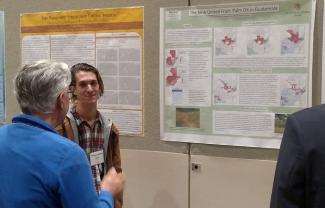 Tristan Boyd presenting his research