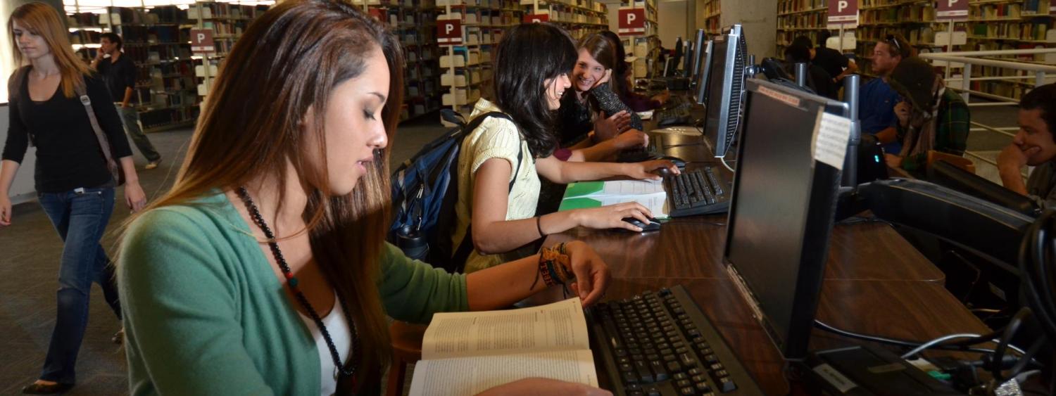 student at computer