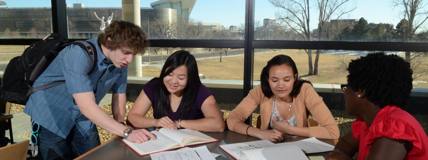 students studying