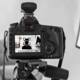 Photo of the back side of a digital camera 