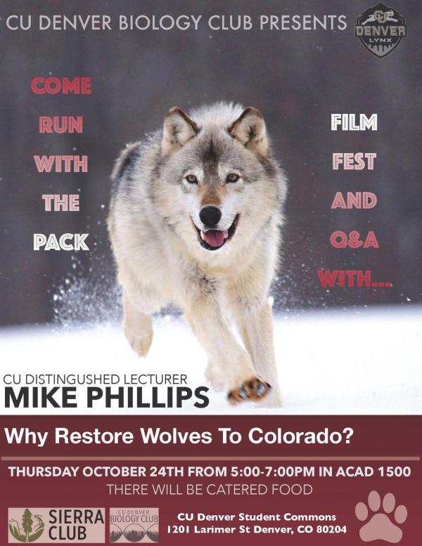 CU Denver Biology Club presents, Come Run With the Pack with Mike ...