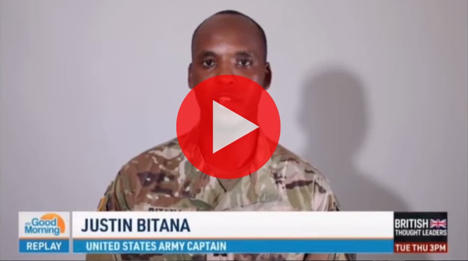 Colonel Justin Bitana on Good Morning. Link to YouTube
