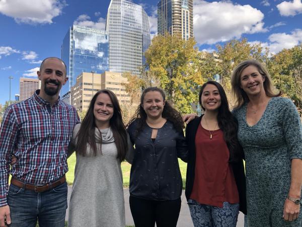 Kristin Kilbourn and graduate students in the lab.