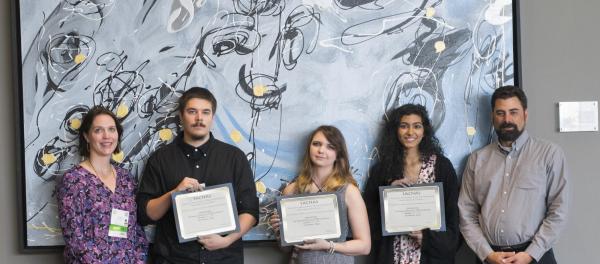 SACNAS Award winners with Dr. Hamilton and Dr. Allen