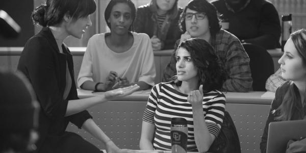 black and white teacher and student