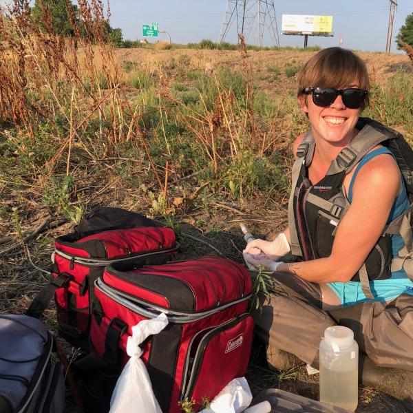 River sampling on a hot day