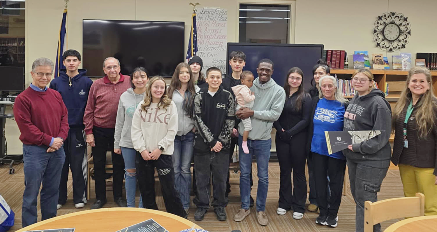 high school students gather for group photo