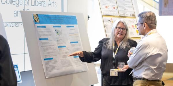Professor of Economics Laura Argys explains her work examining the impact of decriminalization on psychedelic use, mental health, the labor market, and criminal activity to Vice Chancellor for Access and Campus Engagement Antonio Farias.