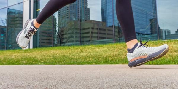 Feet running on ground