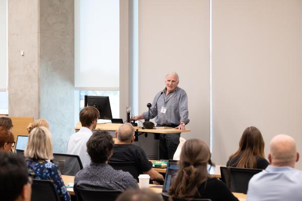 Jim Grigsby speaks to attendees