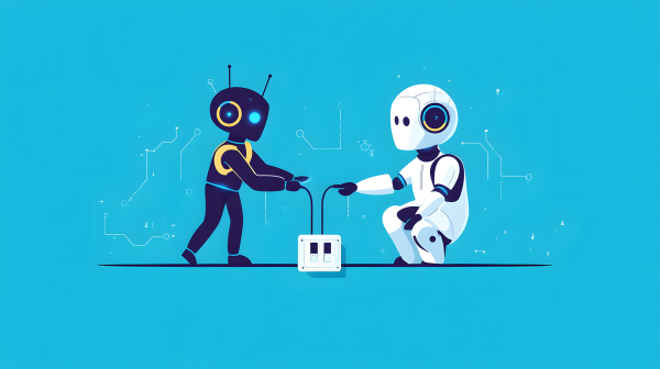 robot trying to plug itself back in