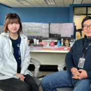 Authors of the paper, Abgail Chiu (left), and Prof. Woonghee Lee (right)  