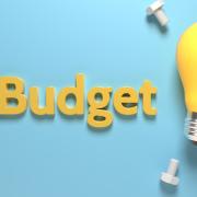 A lightbulb next to the word Budget to represent having ideas for the budget process