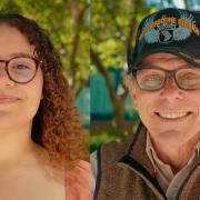 Spring 2025 graduates Faith Solter and Jose Carbon.