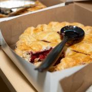 Cherry Pie sitting on a table