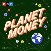 NPR's Planet Money podcast cover and logo featuring an icon of the earth surrounded by different forms of money