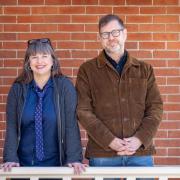 Professor of English Nicky Beer (left) and Department Chair and Professor of English Wayne Miller.