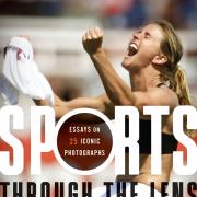 Book cover with female soccer player kneeling and celebrating a world cup victory