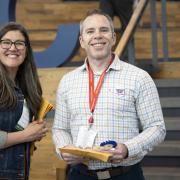 Josh French (right) receiving the award with a representative from CDHE (left) 