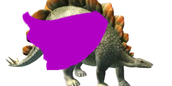 stegosaurus in a cape