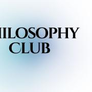 text on this banner says "philosophy club"