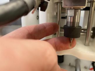 Collet finger pressure