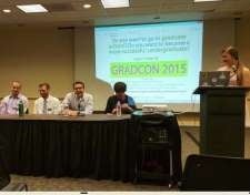 A panel of speakers at Gradcon 2015