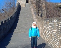 Lindholm at the Great Wall.