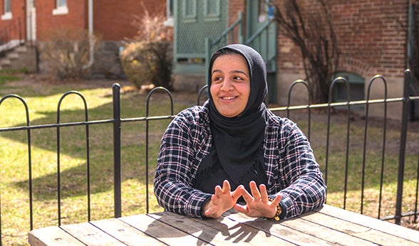 Nadeen Ibrahim on the CU Denver campus